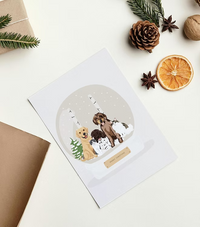 Biglietto di Natale personalizzato con Disegno del tuo animale domestico