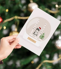 Biglietto di Natale personalizzato con Disegno del tuo animale domestico