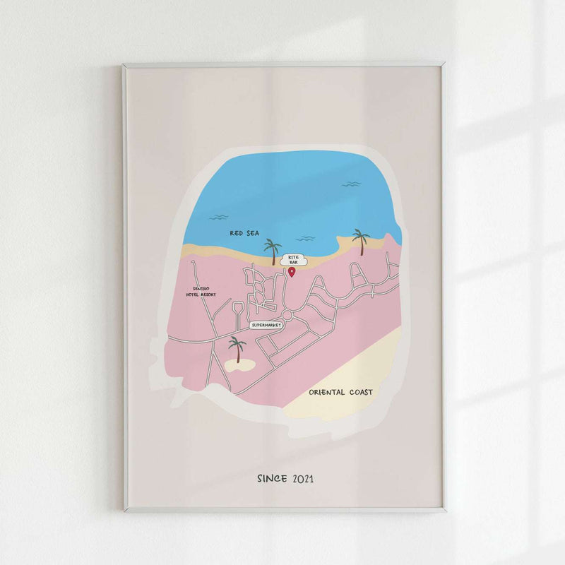 Mappa personalizzata del luogo del primo incontro romantico